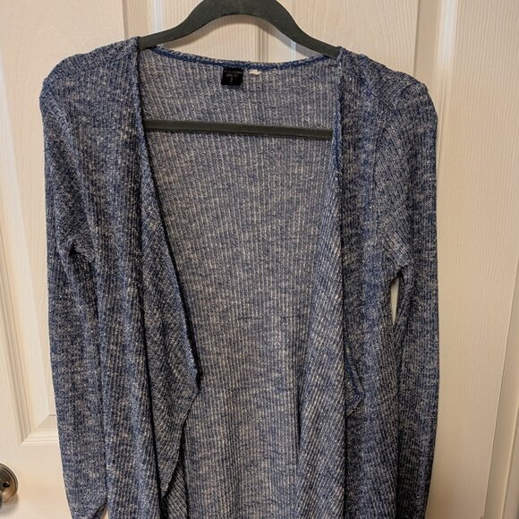 Juniors/Kids Volcom Brand Size Small 10 Heathered Blue Open Cardigan Sweater - Picture 1 of 5